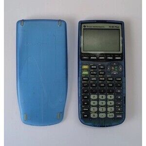 Texas Instruments TI-83 Plus Graphing Calculator Blue Translucent Tested Working